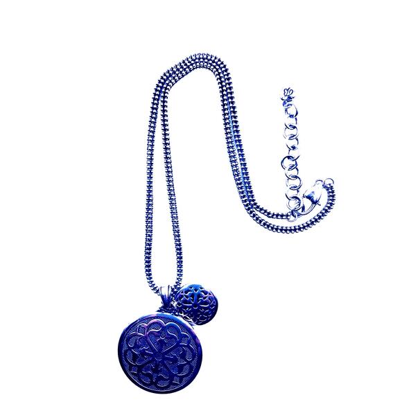 Brighton Necklace Double Mandala Filigree Silver Tone16-18 inches Adjustable - Picture 2 of 14